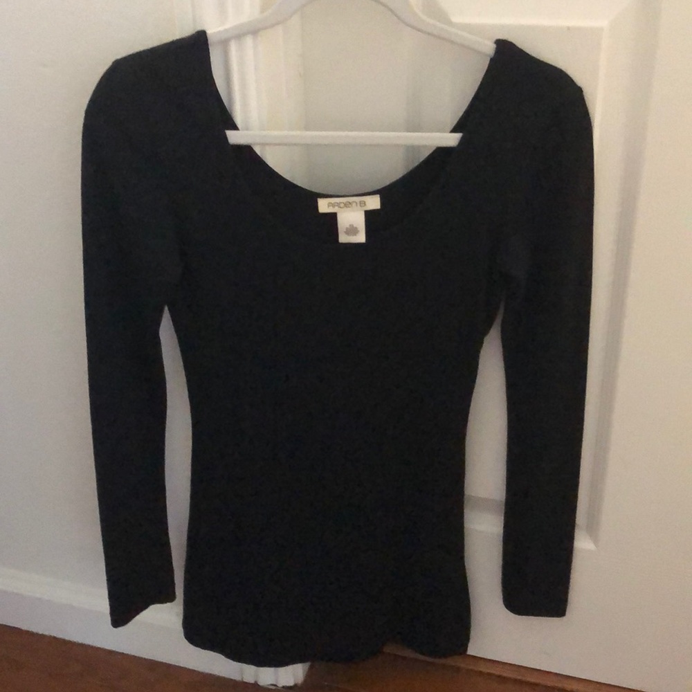 Arden B. Black long sleeve mimi dress
